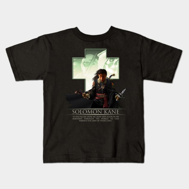 Savage Shirt of Solomon Kane Kids T-Shirt by HoratioMetaphor